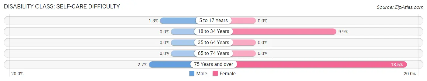 Disability in Wakefield: <span>Self-Care Difficulty</span>