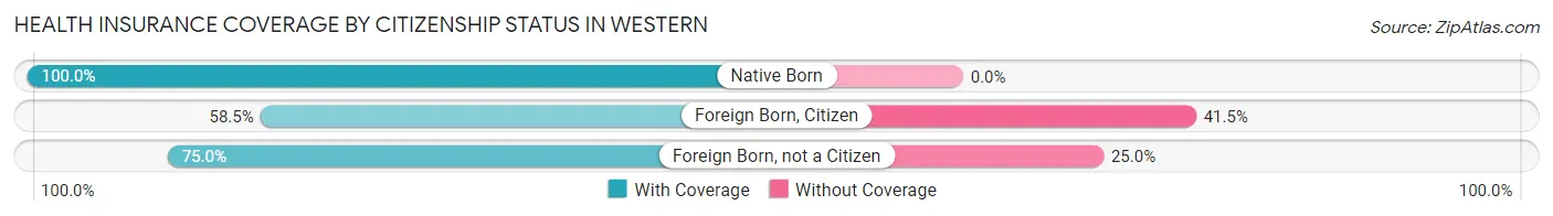Health Insurance Coverage by Citizenship Status in Western