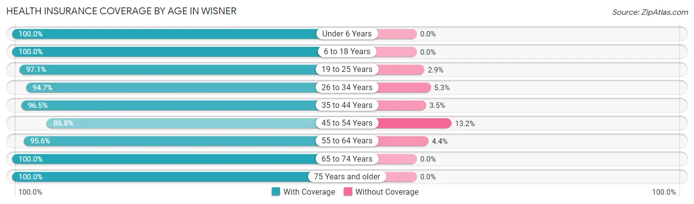 Health Insurance Coverage by Age in Wisner