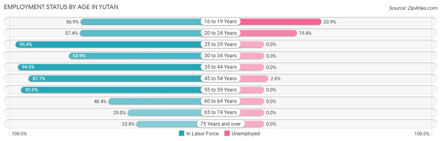 Employment Status by Age in Yutan