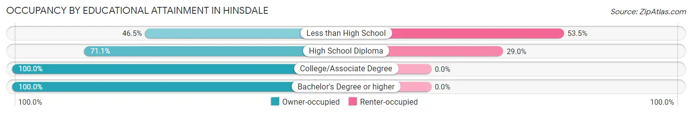 Occupancy by Educational Attainment in Hinsdale