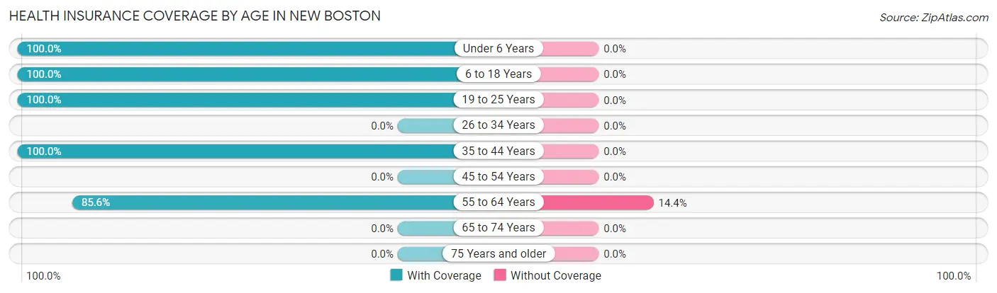 Health Insurance Coverage by Age in New Boston