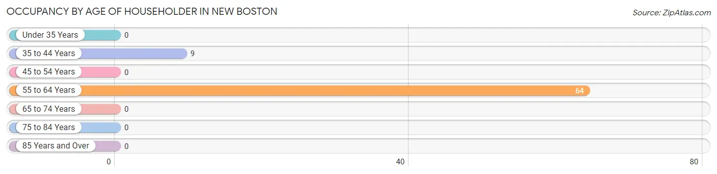 Occupancy by Age of Householder in New Boston