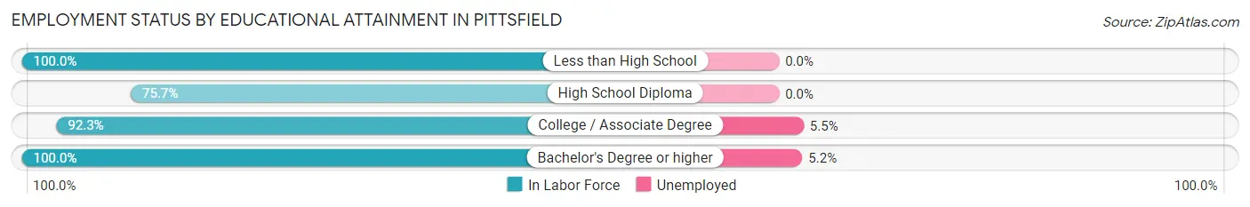 Employment Status by Educational Attainment in Pittsfield