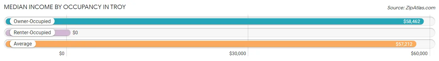 Median Income by Occupancy in Troy