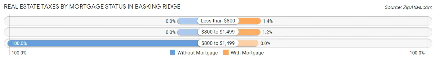 Real Estate Taxes by Mortgage Status in Basking Ridge