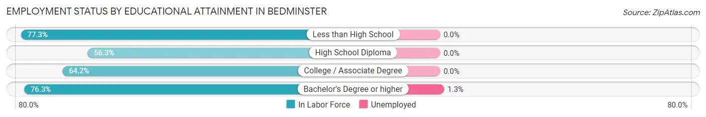 Employment Status by Educational Attainment in Bedminster