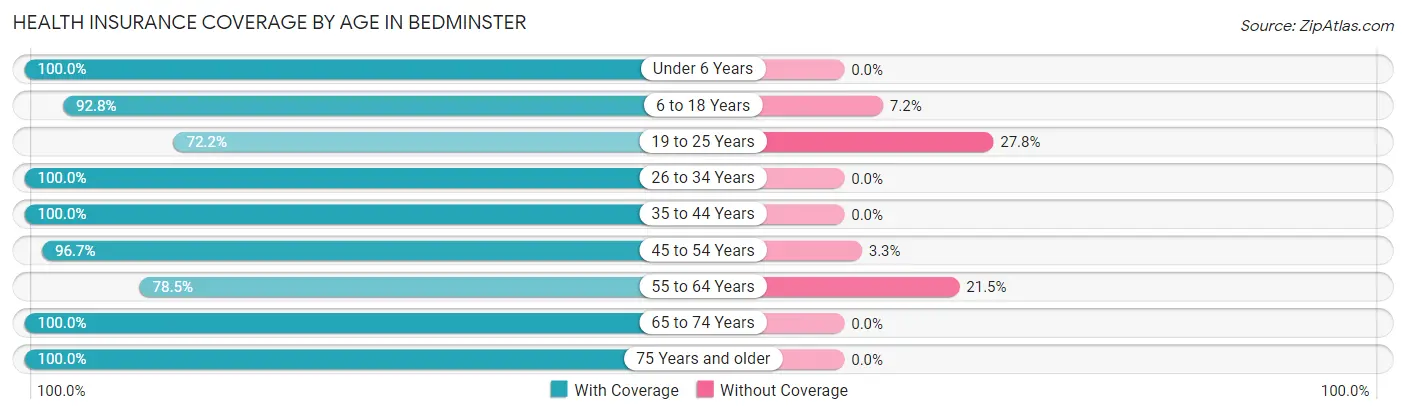 Health Insurance Coverage by Age in Bedminster