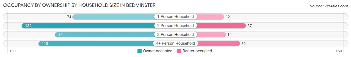 Occupancy by Ownership by Household Size in Bedminster
