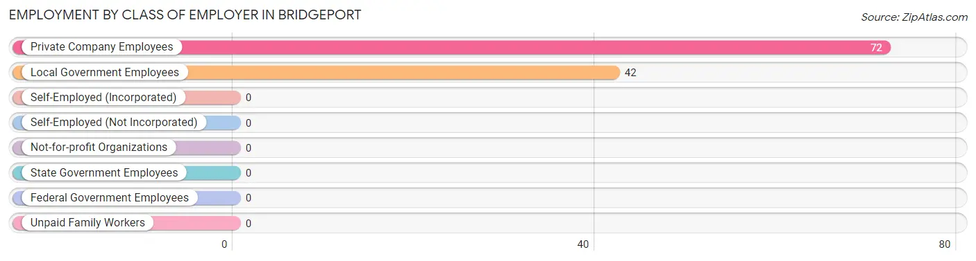 Employment by Class of Employer in Bridgeport