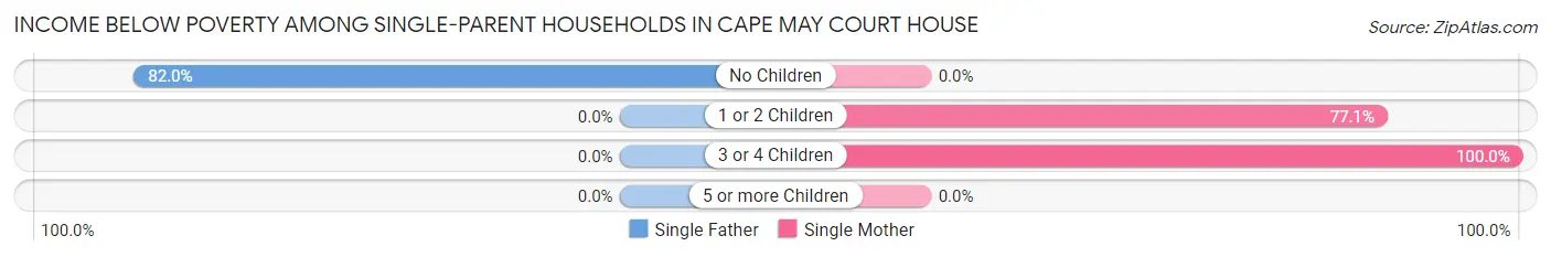 Income Below Poverty Among Single-Parent Households in Cape May Court House