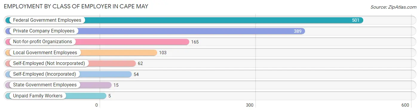 Employment by Class of Employer in Cape May