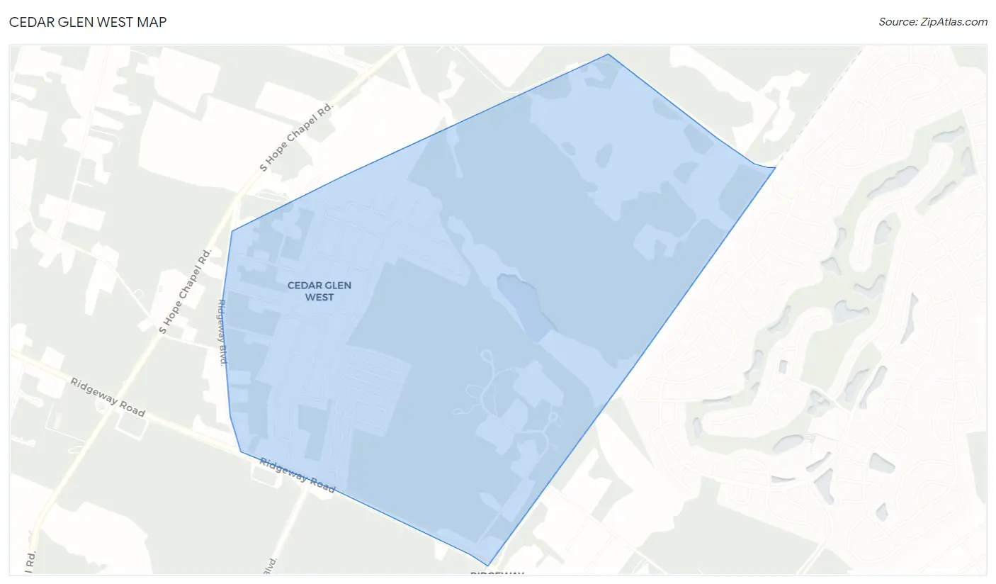 Cedar Glen West Map