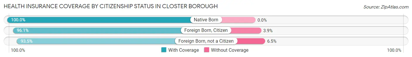 Health Insurance Coverage by Citizenship Status in Closter borough