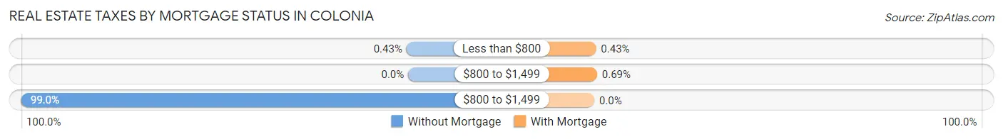 Real Estate Taxes by Mortgage Status in Colonia
