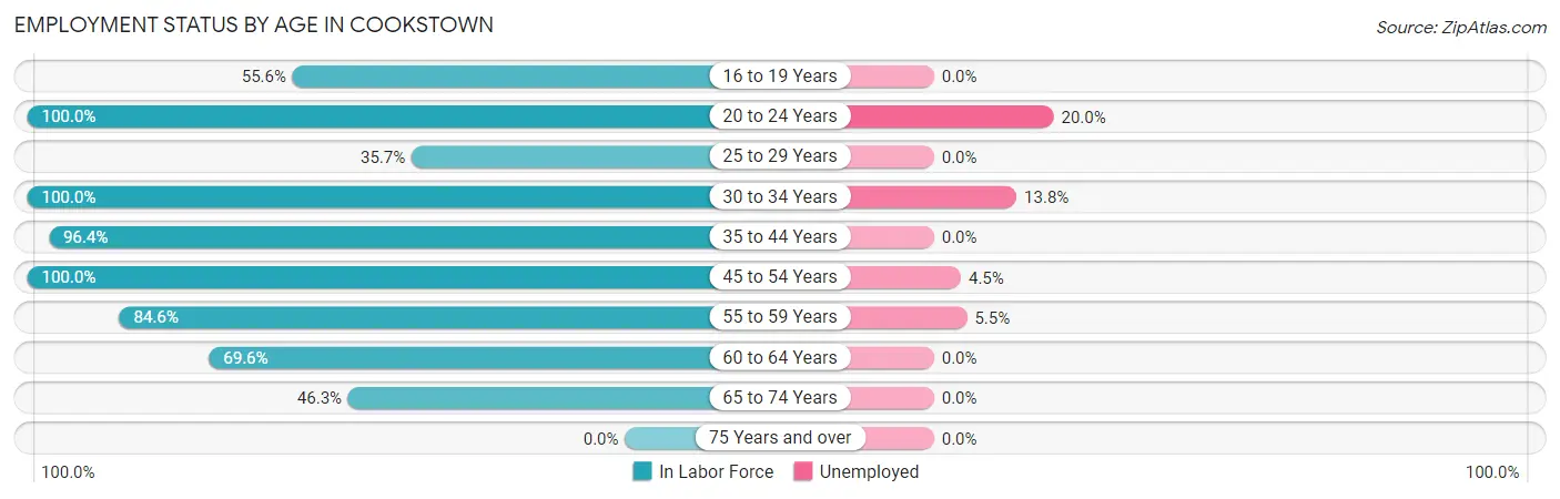 Employment Status by Age in Cookstown