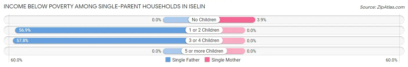 Income Below Poverty Among Single-Parent Households in Iselin