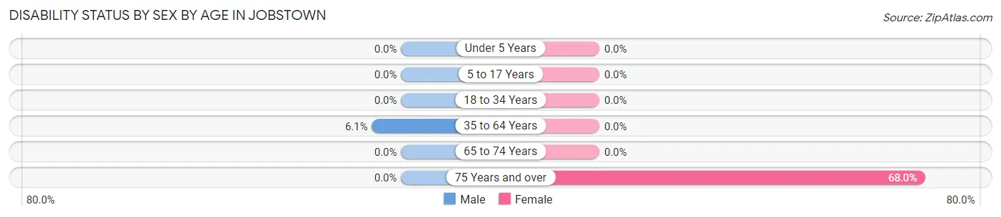 Disability Status by Sex by Age in Jobstown