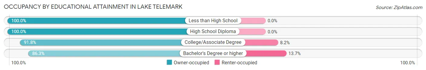 Occupancy by Educational Attainment in Lake Telemark