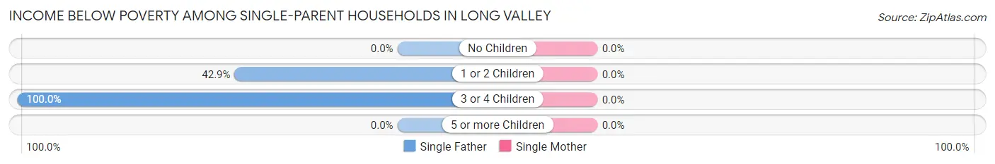 Income Below Poverty Among Single-Parent Households in Long Valley