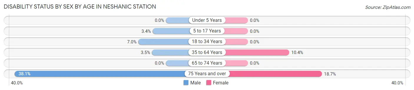 Disability Status by Sex by Age in Neshanic Station