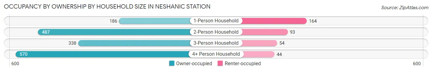 Occupancy by Ownership by Household Size in Neshanic Station