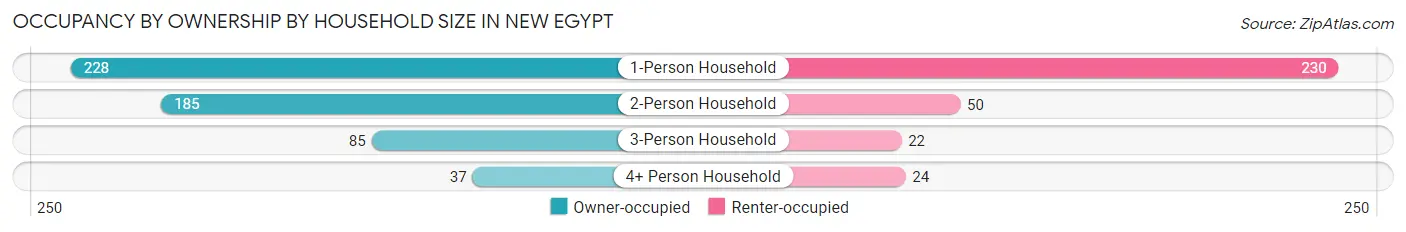 Occupancy by Ownership by Household Size in New Egypt
