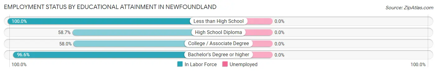 Employment Status by Educational Attainment in Newfoundland