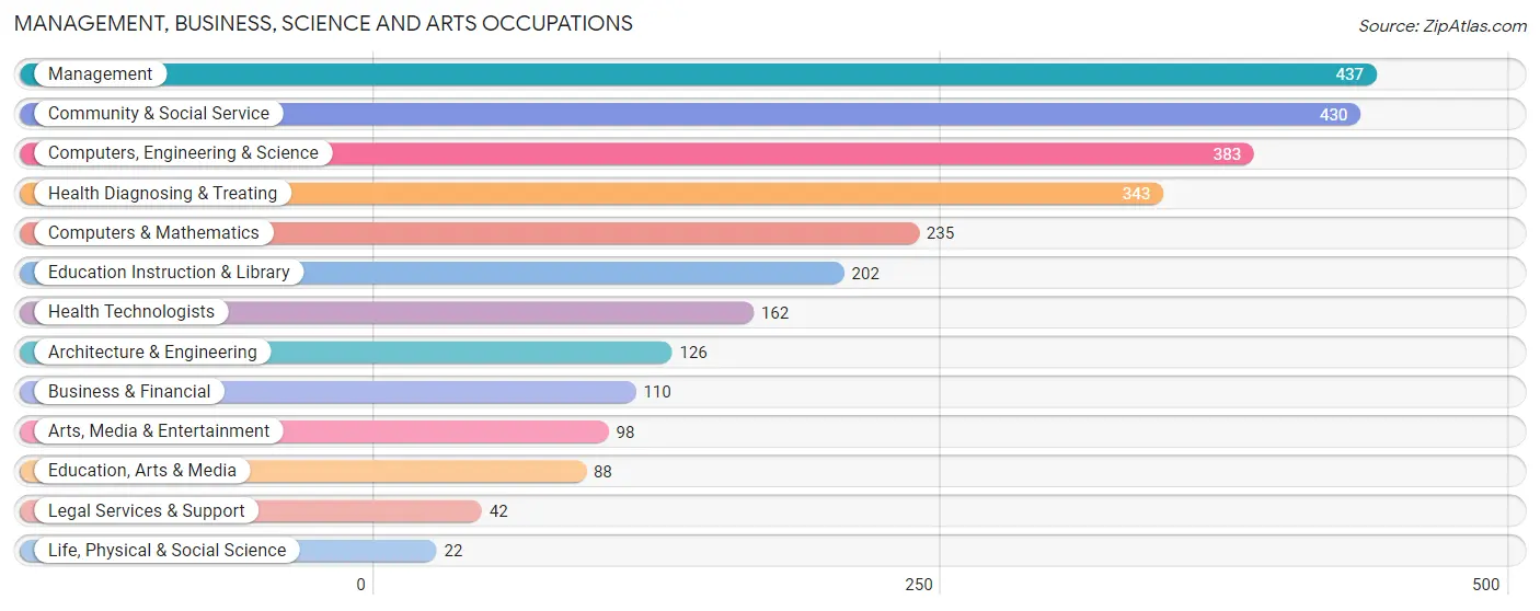 Management, Business, Science and Arts Occupations in Newton