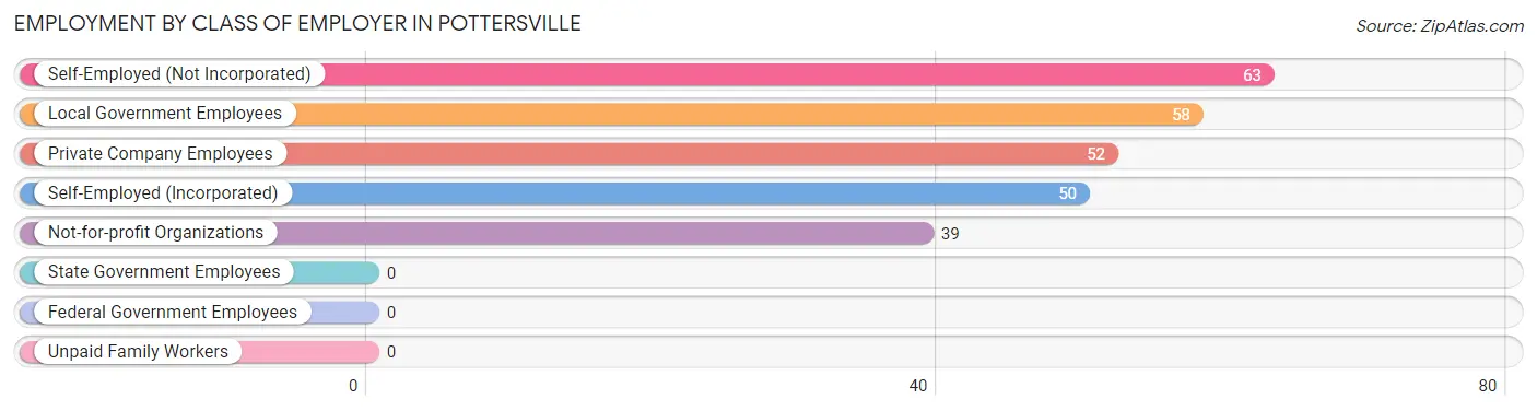 Employment by Class of Employer in Pottersville