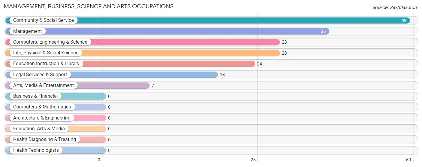 Management, Business, Science and Arts Occupations in Silver Ridge