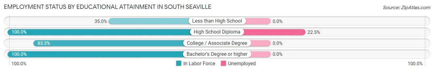 Employment Status by Educational Attainment in South Seaville