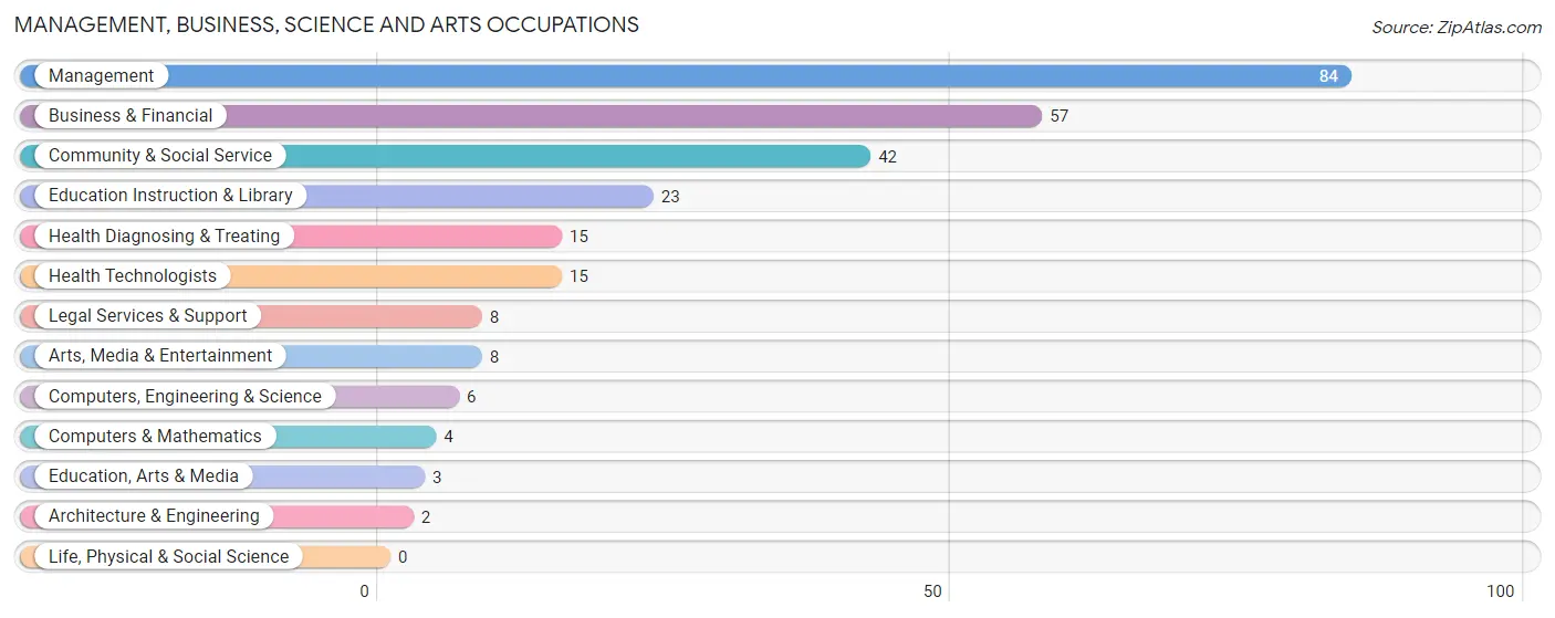 Management, Business, Science and Arts Occupations in Stone Harbor borough