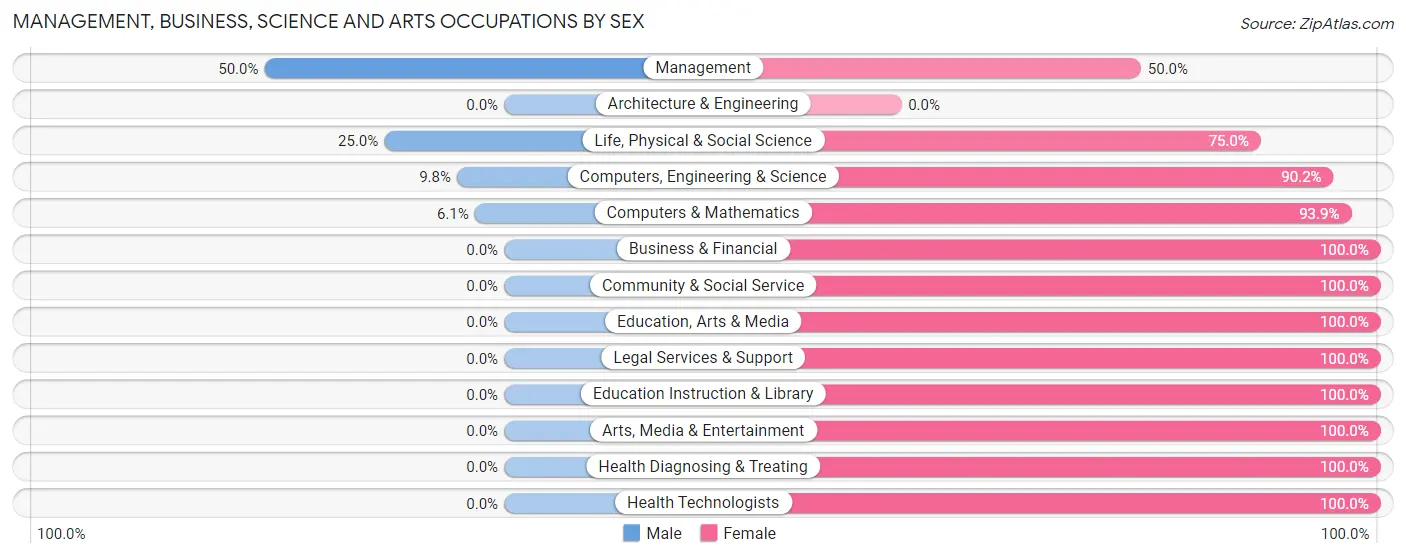 Management, Business, Science and Arts Occupations by Sex in West Berlin