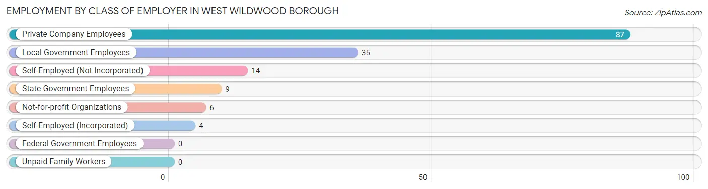 Employment by Class of Employer in West Wildwood borough