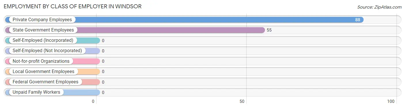 Employment by Class of Employer in Windsor