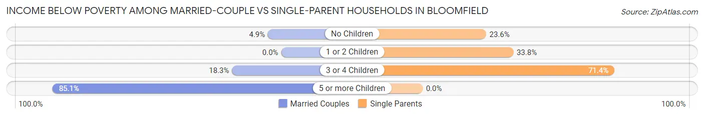 Income Below Poverty Among Married-Couple vs Single-Parent Households in Bloomfield