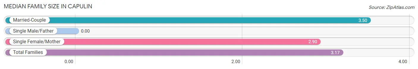 Median Family Size in Capulin