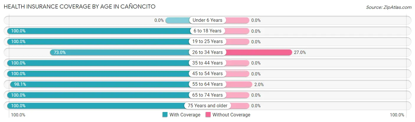 Health Insurance Coverage by Age in Cañoncito