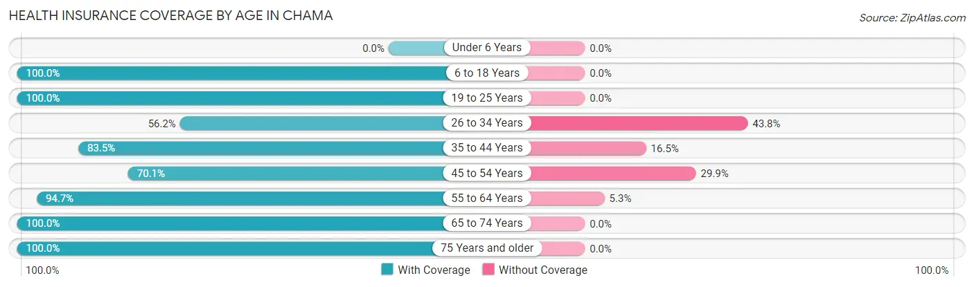 Health Insurance Coverage by Age in Chama