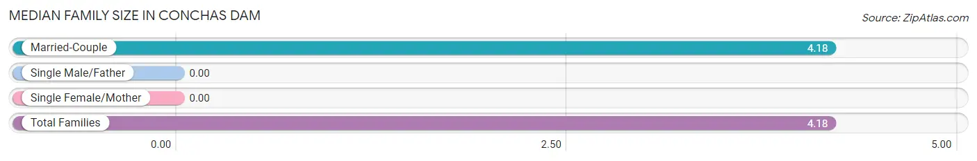 Median Family Size in Conchas Dam