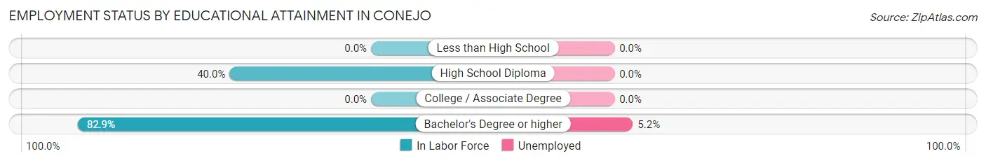 Employment Status by Educational Attainment in Conejo