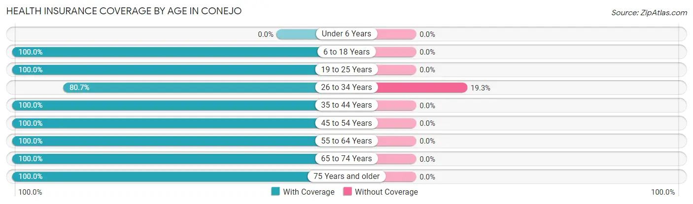 Health Insurance Coverage by Age in Conejo