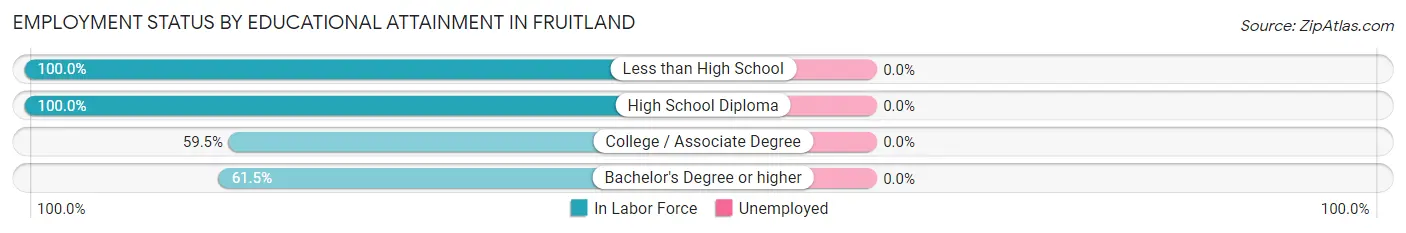 Employment Status by Educational Attainment in Fruitland