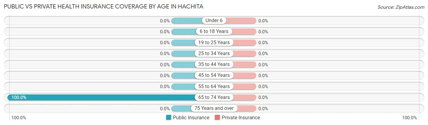 Public vs Private Health Insurance Coverage by Age in Hachita