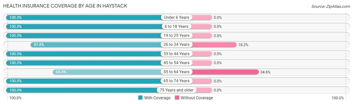 Health Insurance Coverage by Age in Haystack