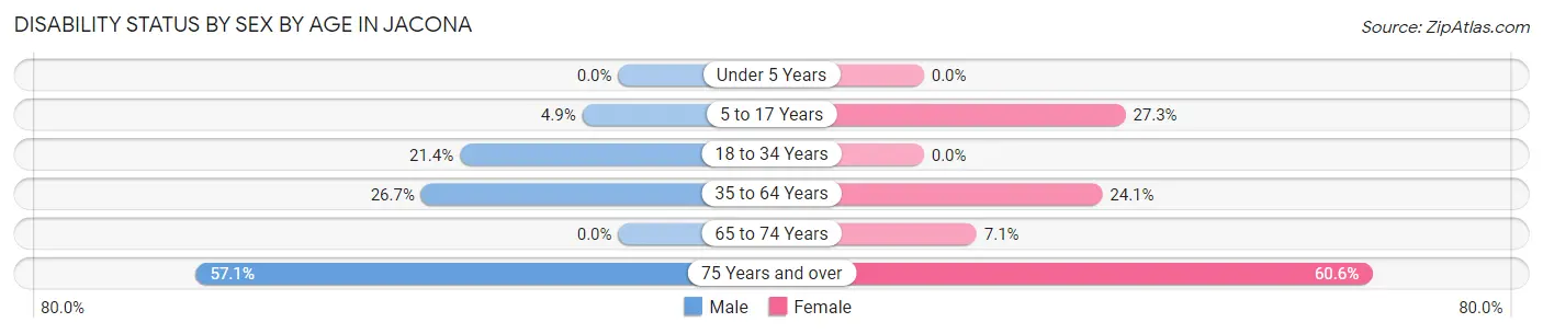 Disability Status by Sex by Age in Jacona