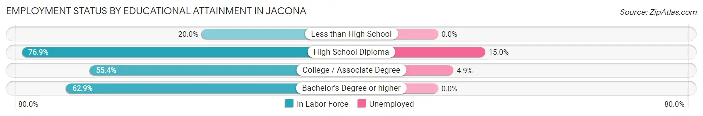 Employment Status by Educational Attainment in Jacona