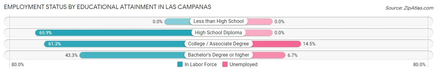 Employment Status by Educational Attainment in Las Campanas