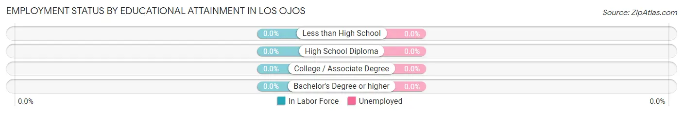 Employment Status by Educational Attainment in Los Ojos